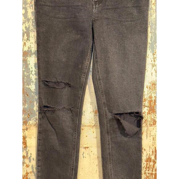 PAIGE black denim Sarah Slim jeans size 25 - Picture 2 of 8